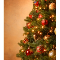 [Vánoční stromek s kompletní vánoční výzdobou]