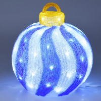 [LED světelná akrylová koule – 60 bílých LED diod]