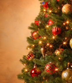 Vánoční stromek s kompletní vánoční výzdobou