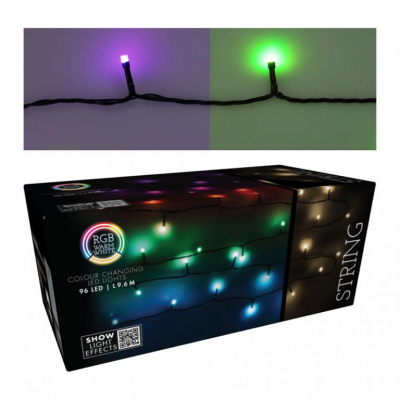 LED světelný řetěz s 96 RGBW diodami – 9,6 m