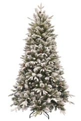 [BLACK FRIDAY: Vánoční stromek EMERALD ROSEMARY se šiškami - zasněžený z měkkého 3D jehličí]
